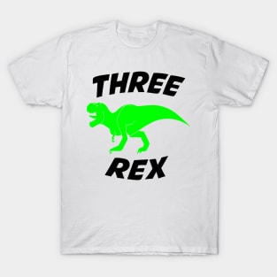 Three Rex Svg, Boy Third Birthday Svg, Dinosaur Svg, T-Rex Svg, Birthday Dude Svg, Baby Boy Birthday Shirt Svg Files for Cricut, Png, Dxf T-Shirt